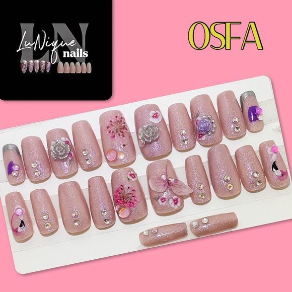 Pink Magic Artistic Press On Nail Set-OSFA! - Picture 3 of 5